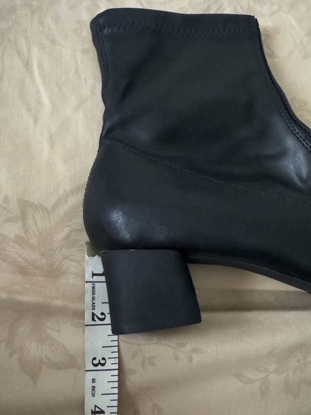 Camper Black Front-Center Zip Heeled Ankle Boots - Picture 5 of 5